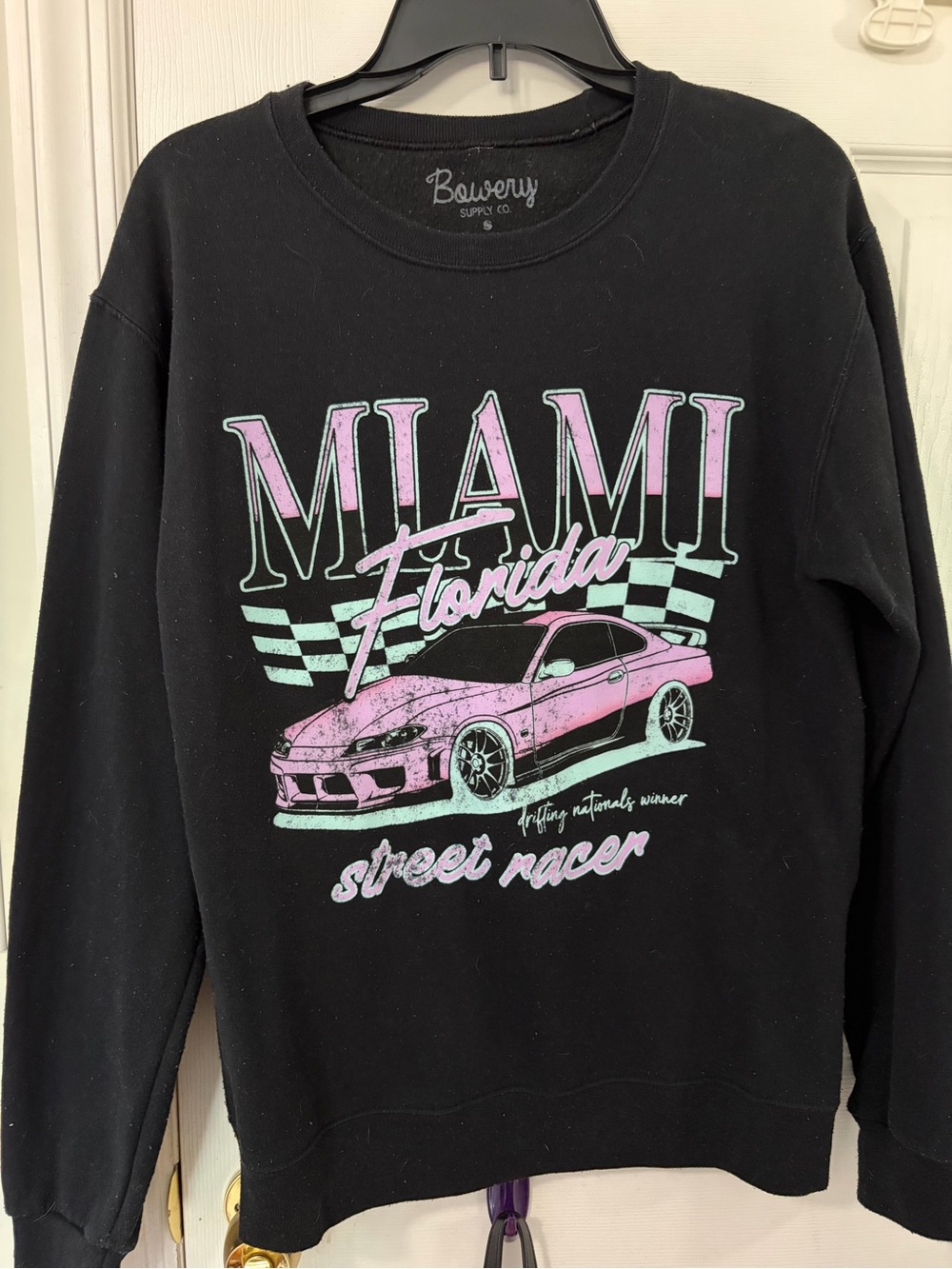 Miami Florida Racing Pink Graphic Sweatshirt